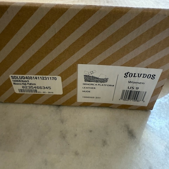 Minorca Leather Nude Platform Sandals - Picture 5 of 5